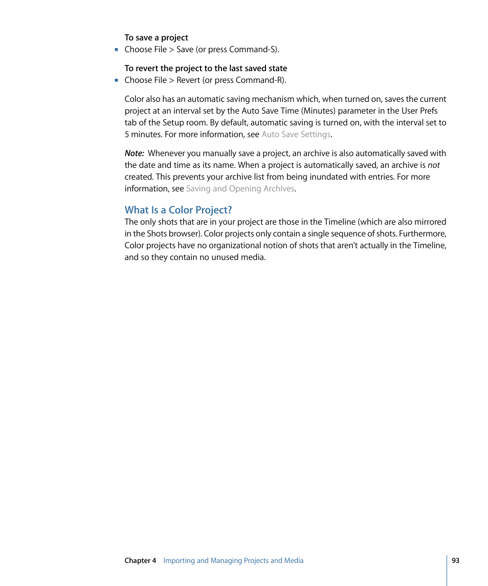 What is a color project | Apple Color 1.5 User Manual | Page 93 / 434