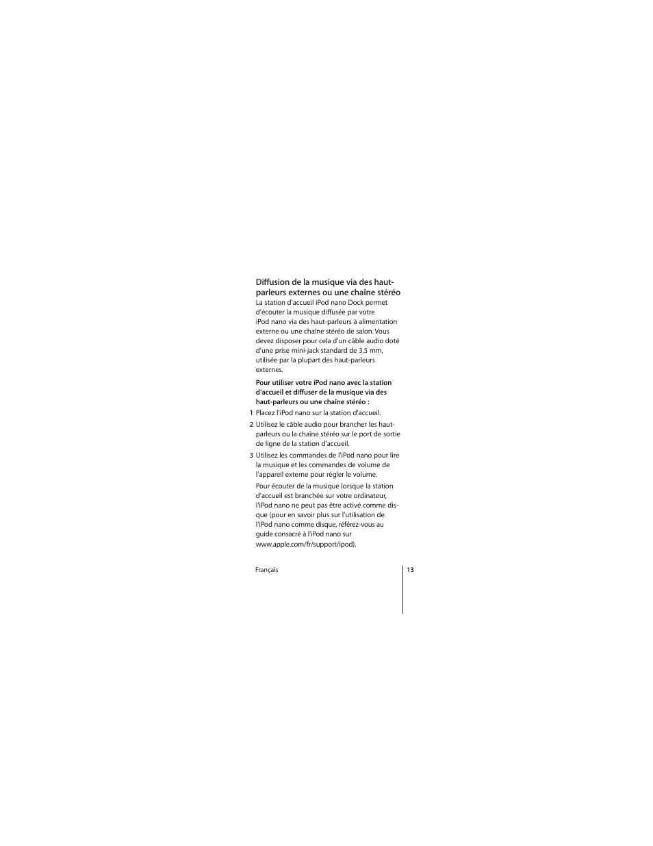 Apple iPod nano (2nd generation) Dock User Manual | Page 13 / 20