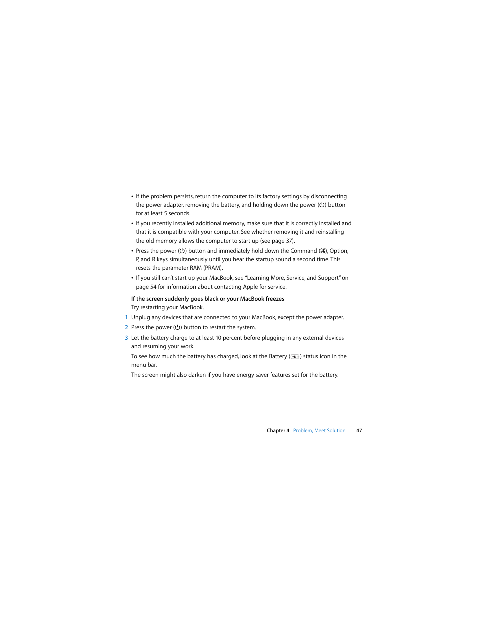 Apple MacBook (13-inch, Late 2007) User Manual | Page 47 / 80