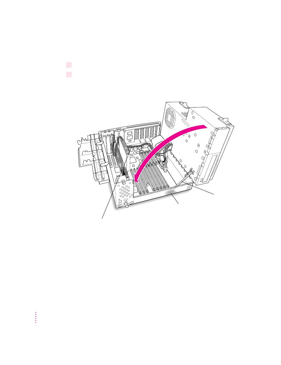 Replacing the chassis and expansion card cover | Apple Power Macintosh 7300 series - PC Compatibility Card User Manual | Page 118 / 187