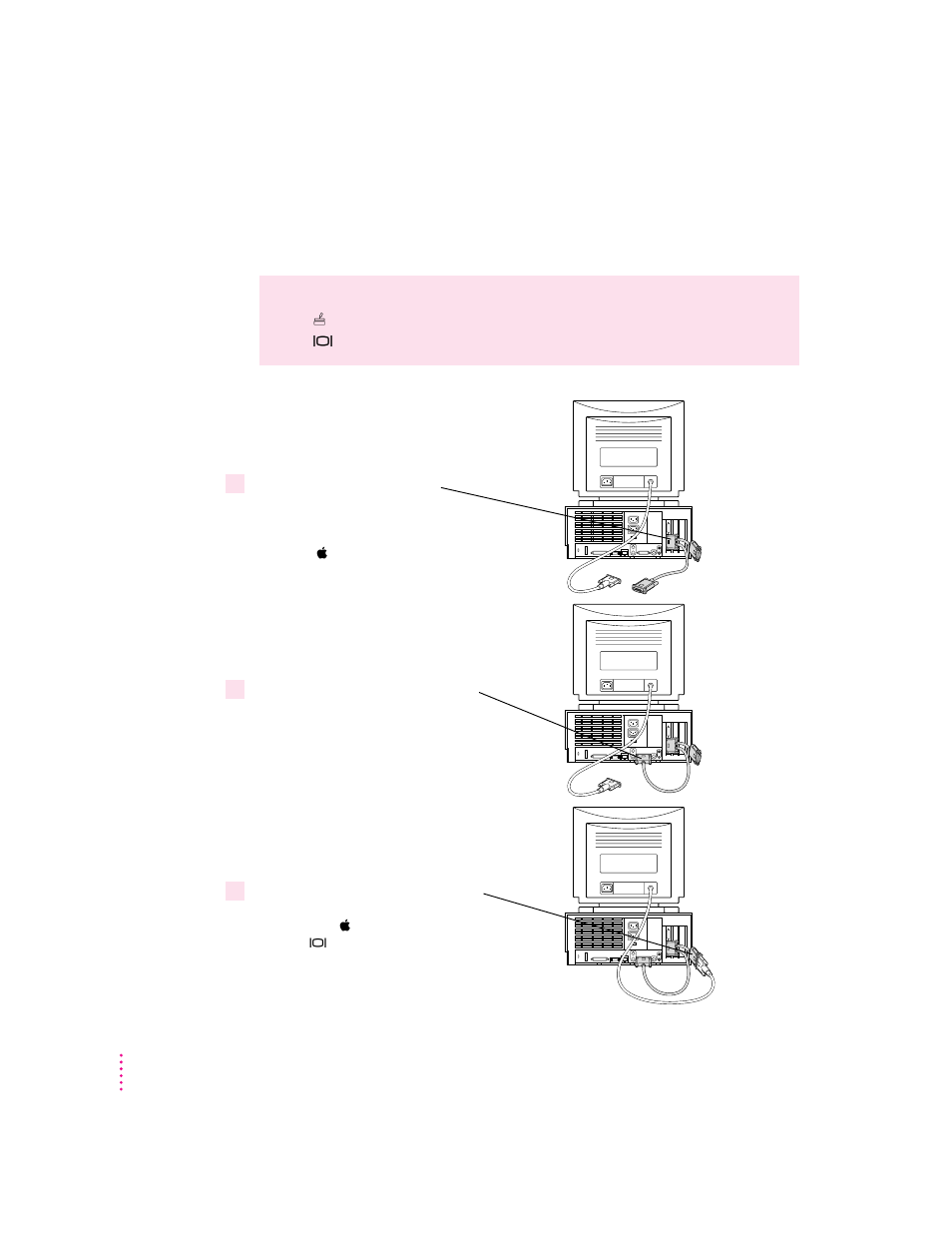 Connecting a monitor to your power macintosh 7300 | Apple Power Macintosh 7300 series - PC Compatibility Card User Manual | Page 4 / 187