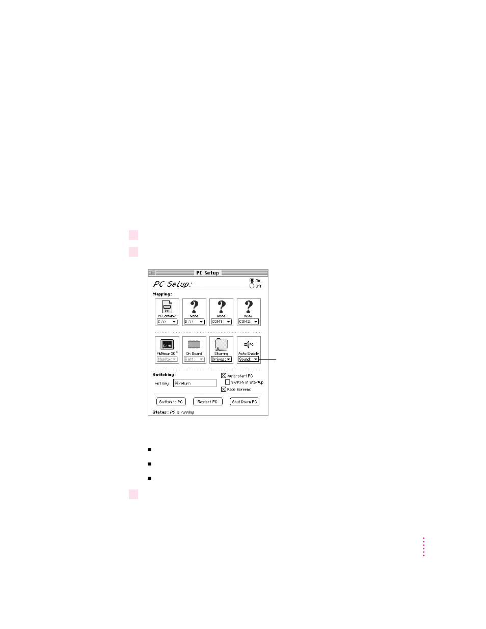 Turning pc sound on and off | Apple Power Macintosh 7300 series - PC Compatibility Card User Manual | Page 43 / 187