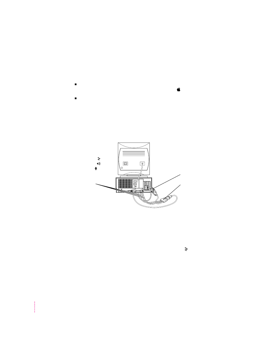 Connecting an audiovision monitor, Connecting an applevision monitor | Apple Power Macintosh 7300 series - PC Compatibility Card User Manual | Page 8 / 187