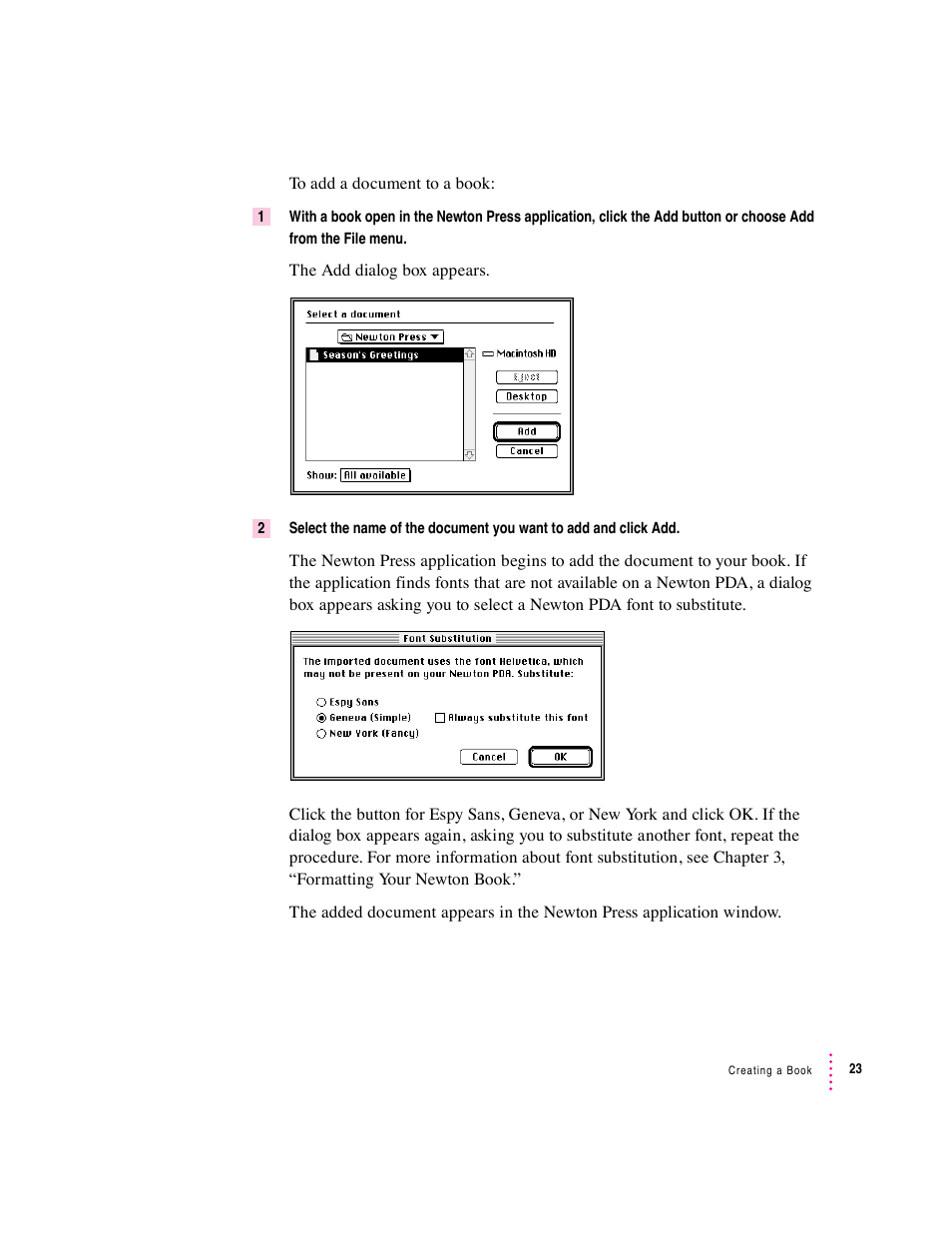 Apple Newton Press (Macintosh) User Manual | Page 23 / 103