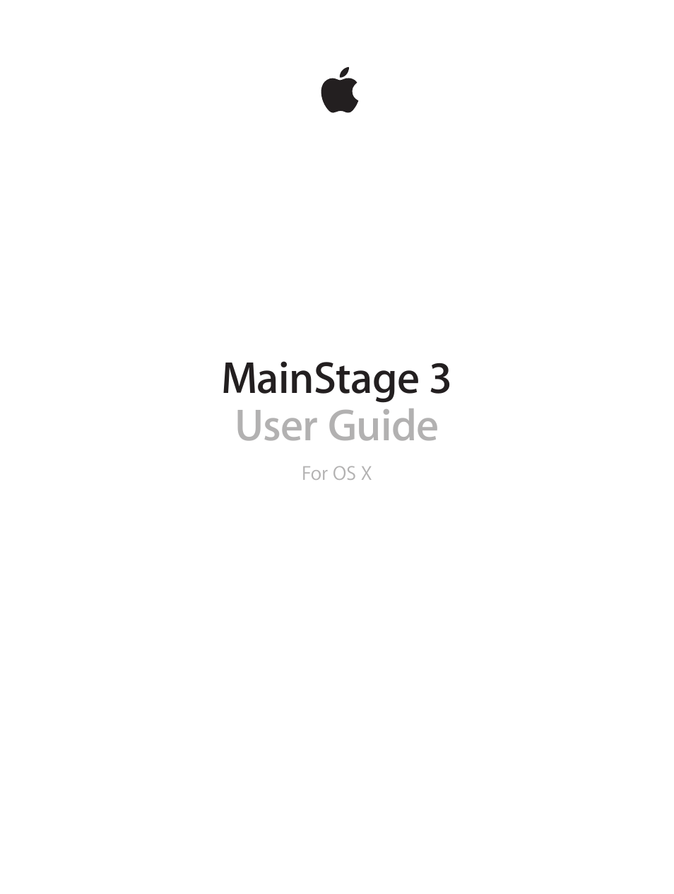 Apple MainStage 3 User Manual | 158 pages
