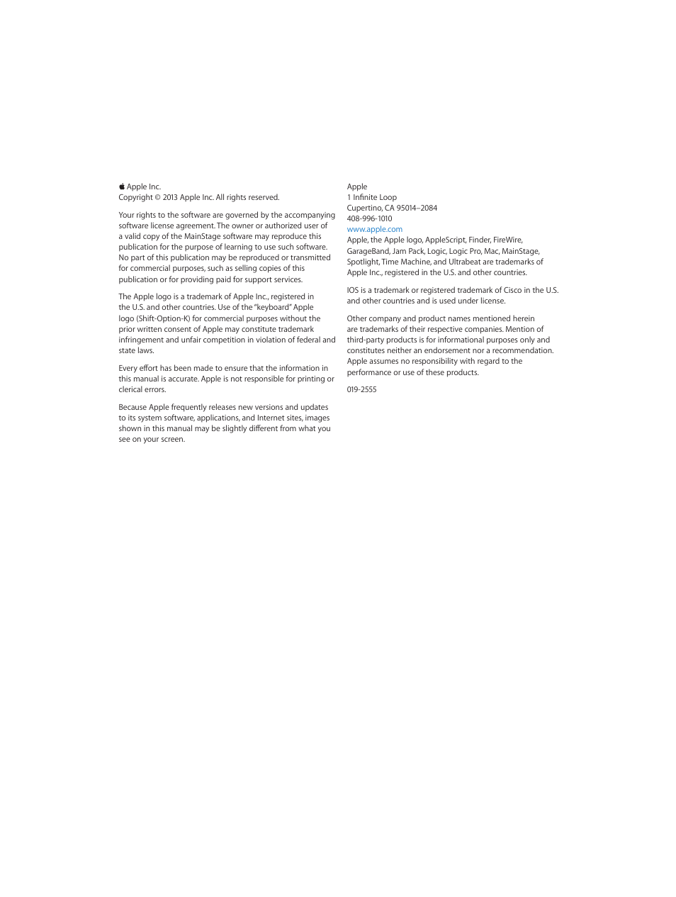 Apple MainStage 3 User Manual | Page 2 / 158