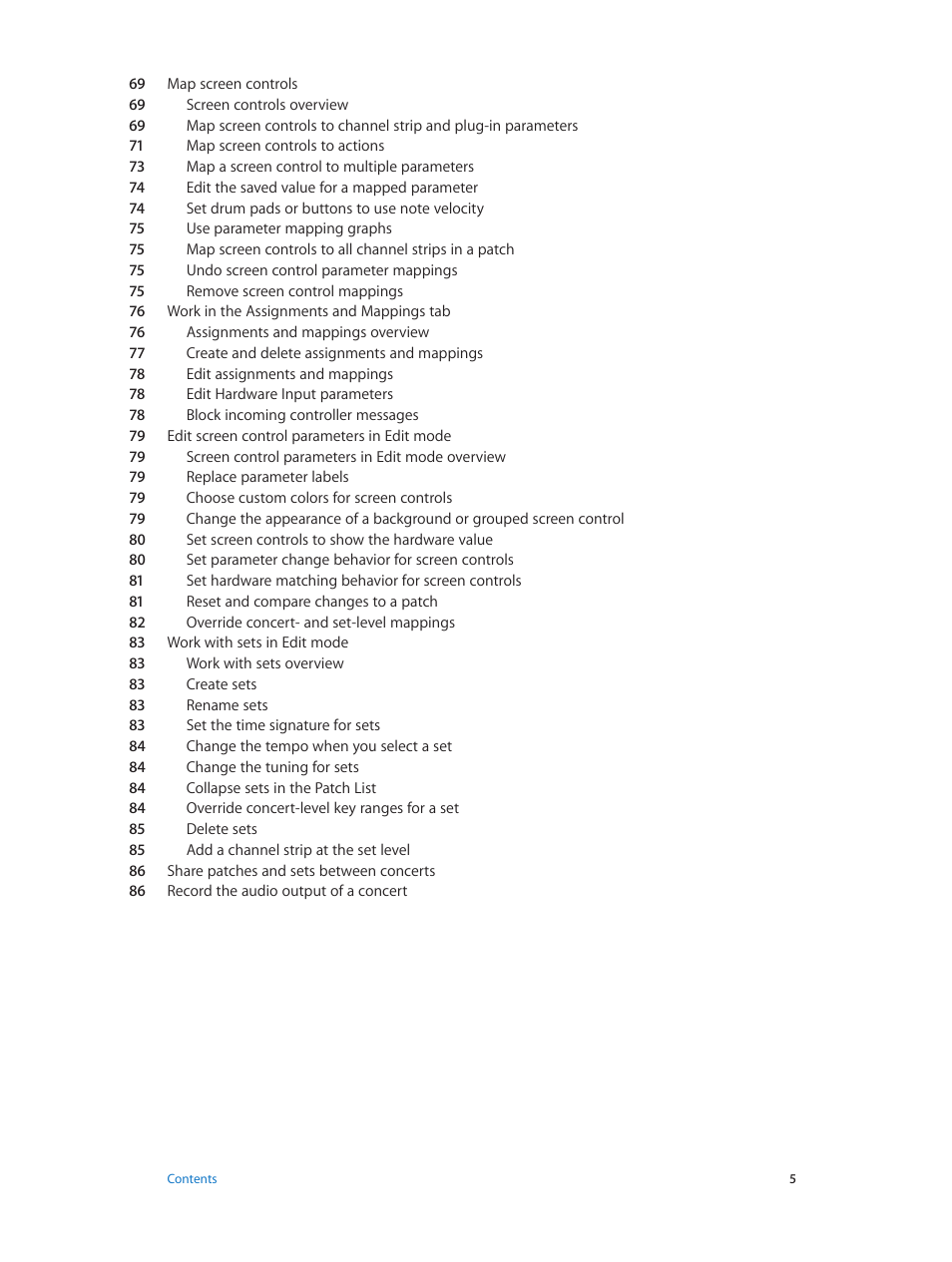 Apple MainStage 3 User Manual | Page 5 / 158
