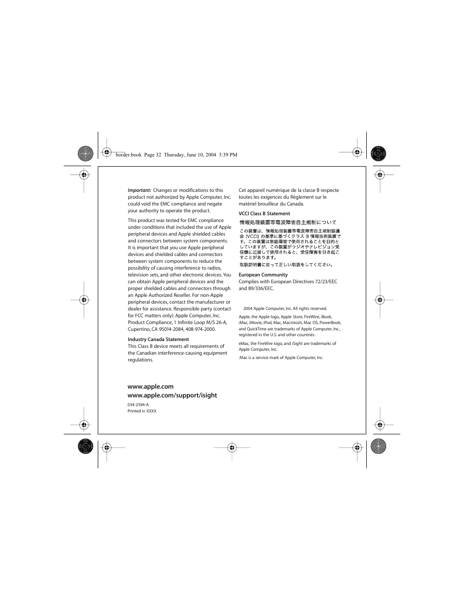 Apple iSight User Manual | Page 32 / 32