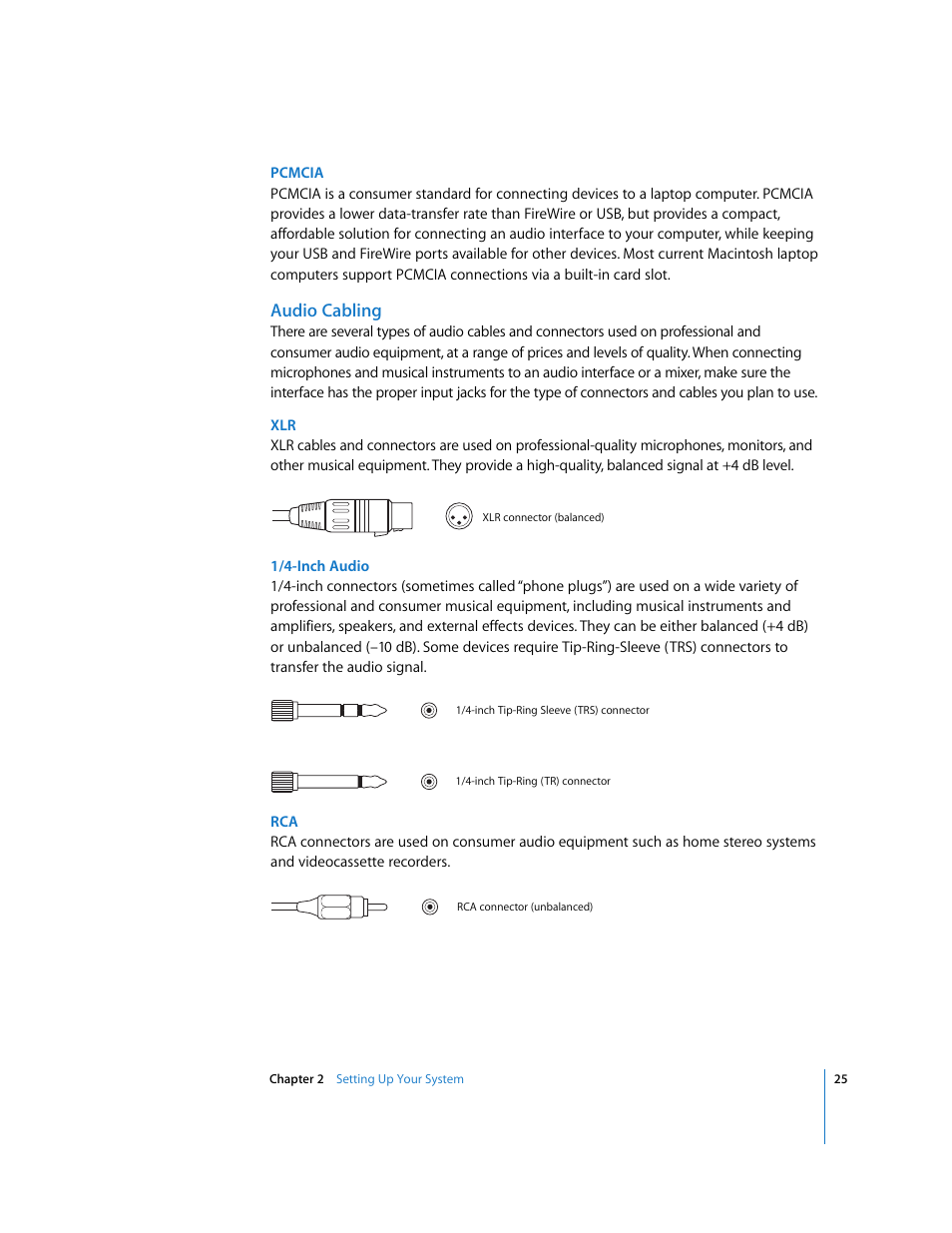 Audio cabling | Apple Soundtrack User Manual | Page 25 / 209