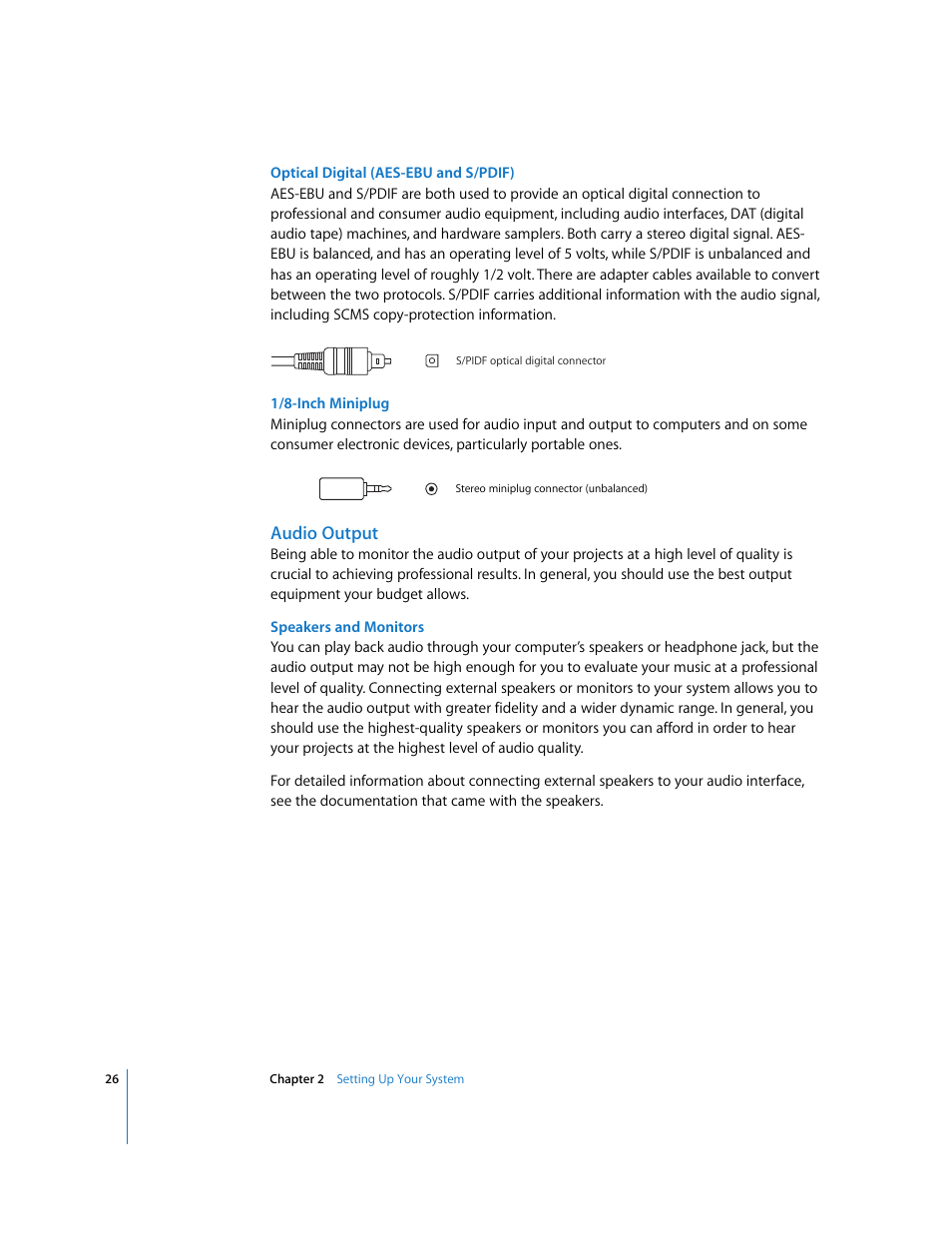 Audio output | Apple Soundtrack User Manual | Page 26 / 209