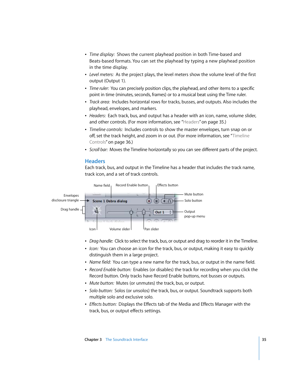 Headers | Apple Soundtrack User Manual | Page 35 / 209