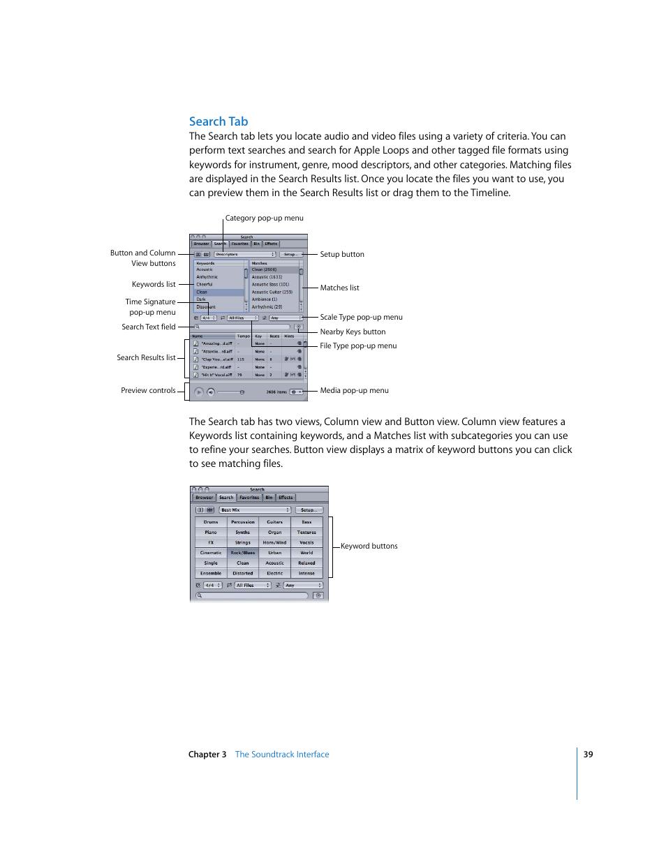 Search tab | Apple Soundtrack User Manual | Page 39 / 209