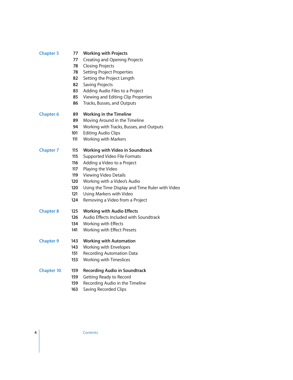Apple Soundtrack User Manual | Page 4 / 209