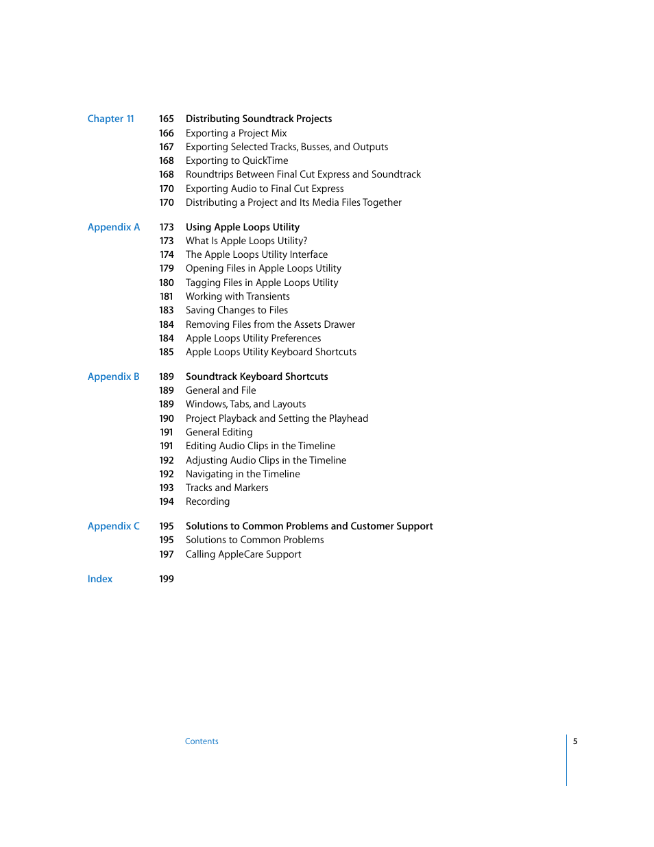 Apple Soundtrack User Manual | Page 5 / 209