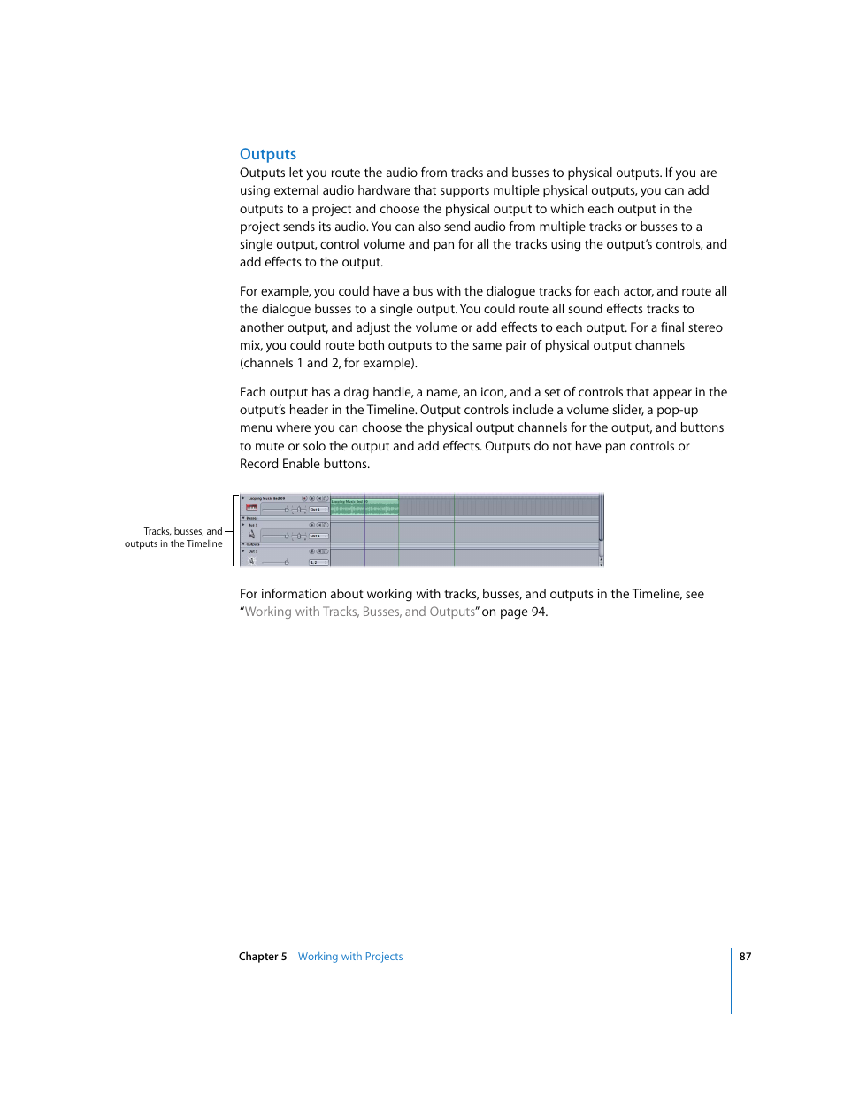 Outputs | Apple Soundtrack User Manual | Page 87 / 209