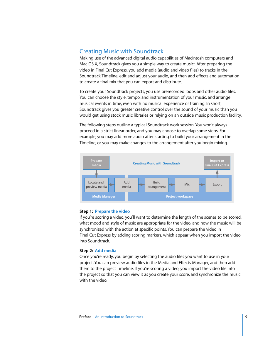 Creating music with soundtrack | Apple Soundtrack User Manual | Page 9 / 209