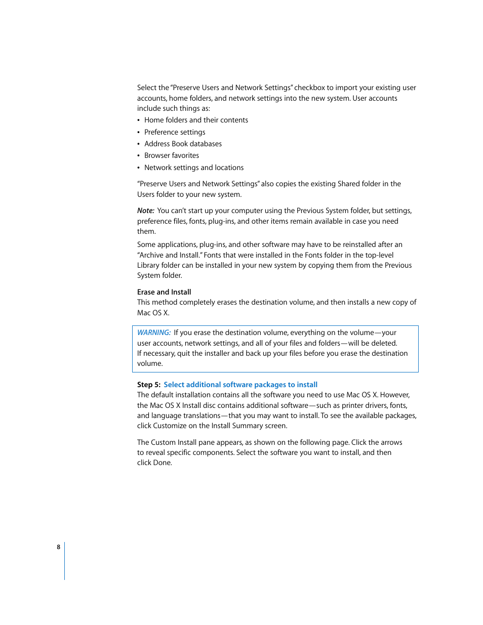 Apple Mac OS X v10.5 Leopard User Manual | Page 8 / 16
