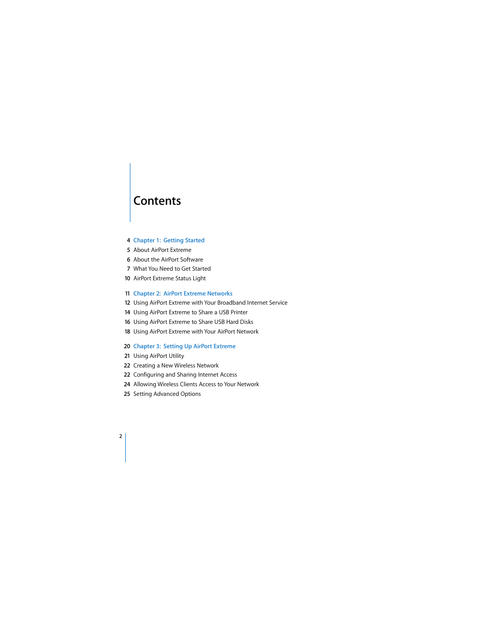 Apple AirPort Extreme 802.11n (2nd Generation) User Manual | Page 2 / 40