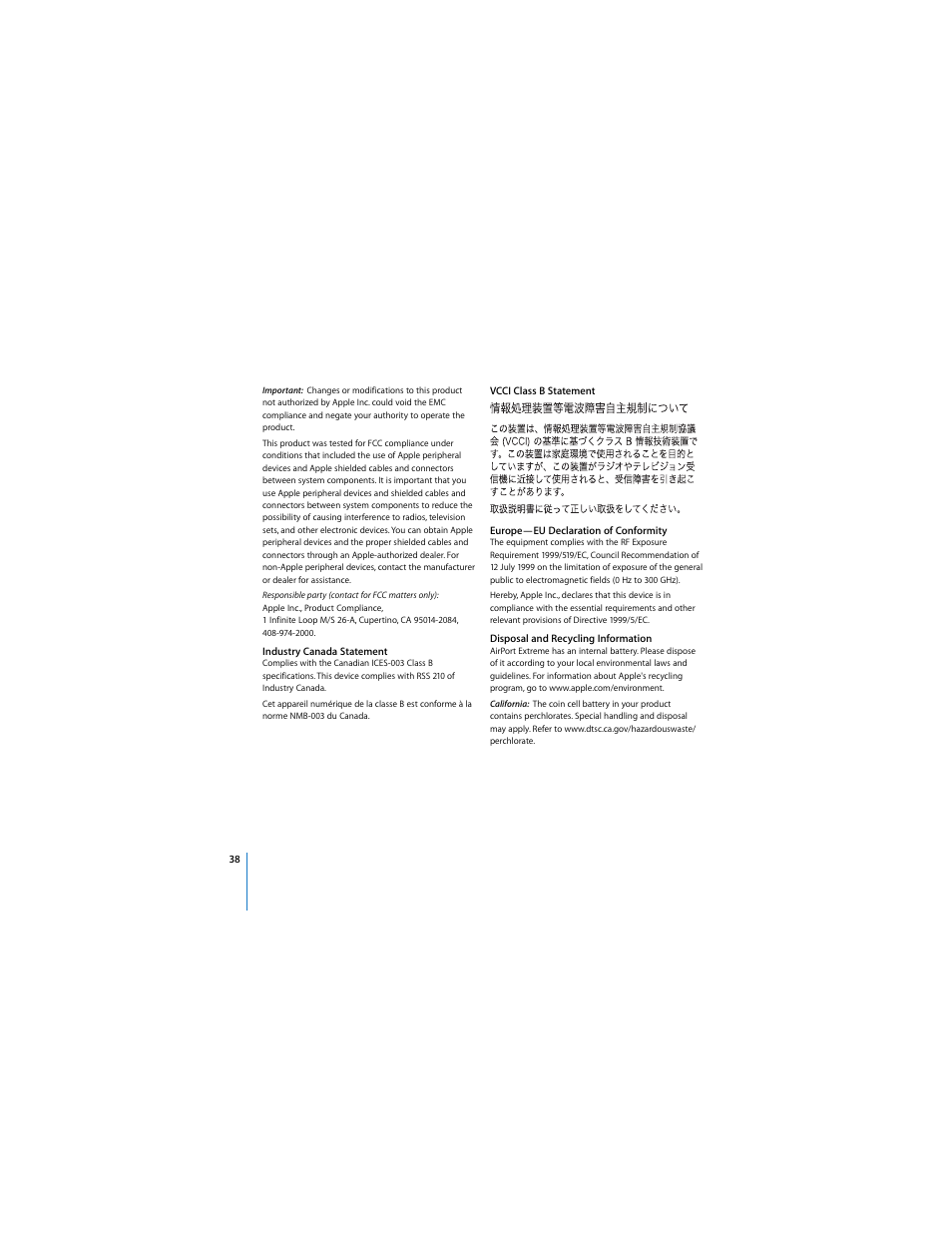 Apple AirPort Extreme 802.11n (2nd Generation) User Manual | Page 38 / 40