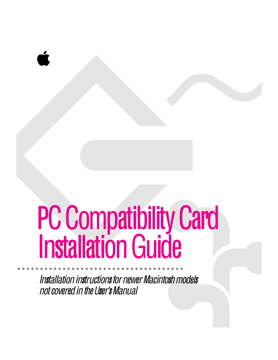 Pc compatibility card installation guide | Apple PC Compatibility Card (Installation) User Manual | Page 79 / 85