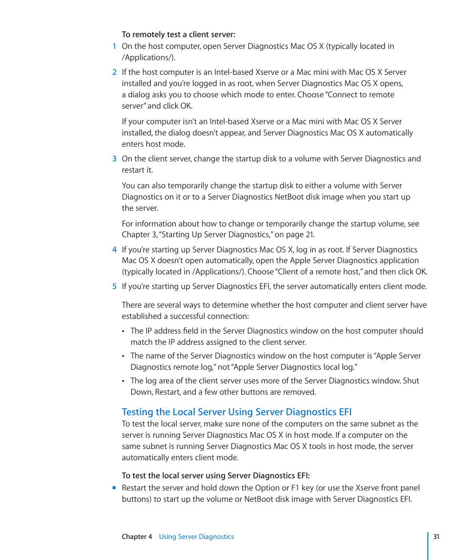 Apple Server Diagnostics User Manual | Page 31 / 54