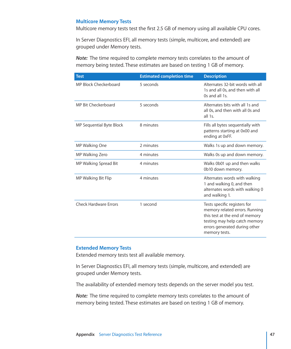 Apple Server Diagnostics User Manual | Page 47 / 54