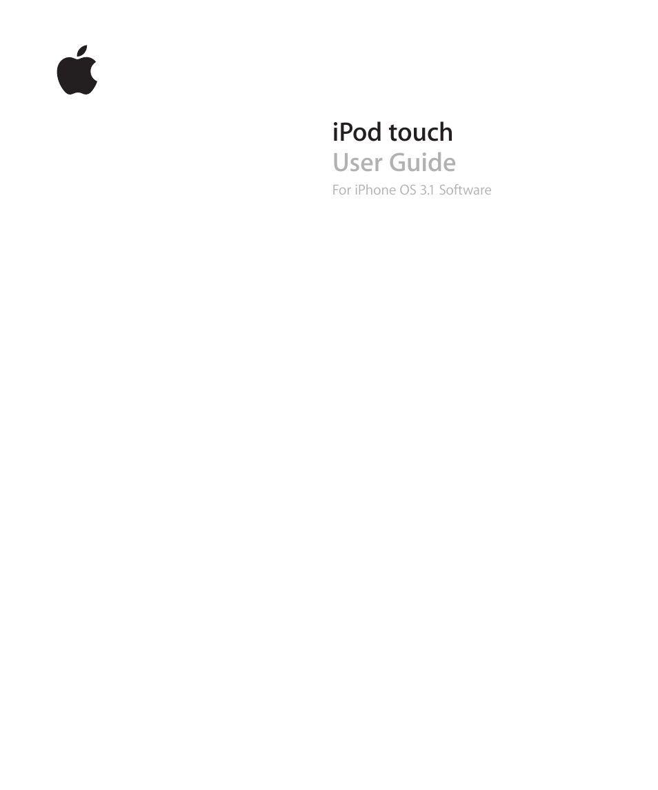 Apple iPod touch iOS 3.1 User Manual | 169 pages