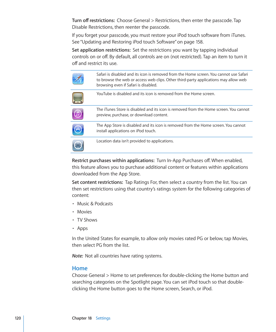 Home | Apple iPod touch iOS 3.1 User Manual | Page 120 / 169