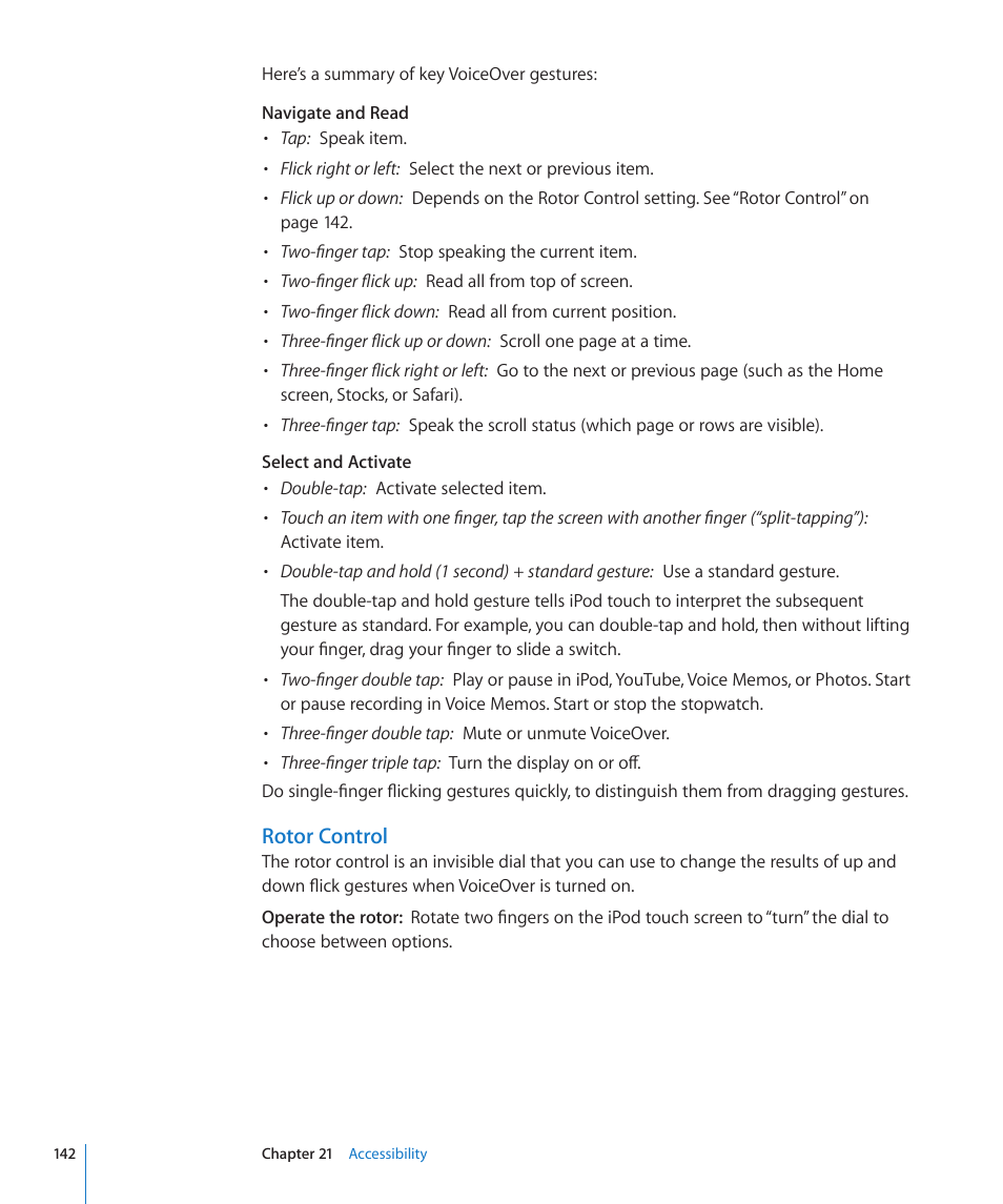 Rotor control | Apple iPod touch iOS 3.1 User Manual | Page 142 / 169