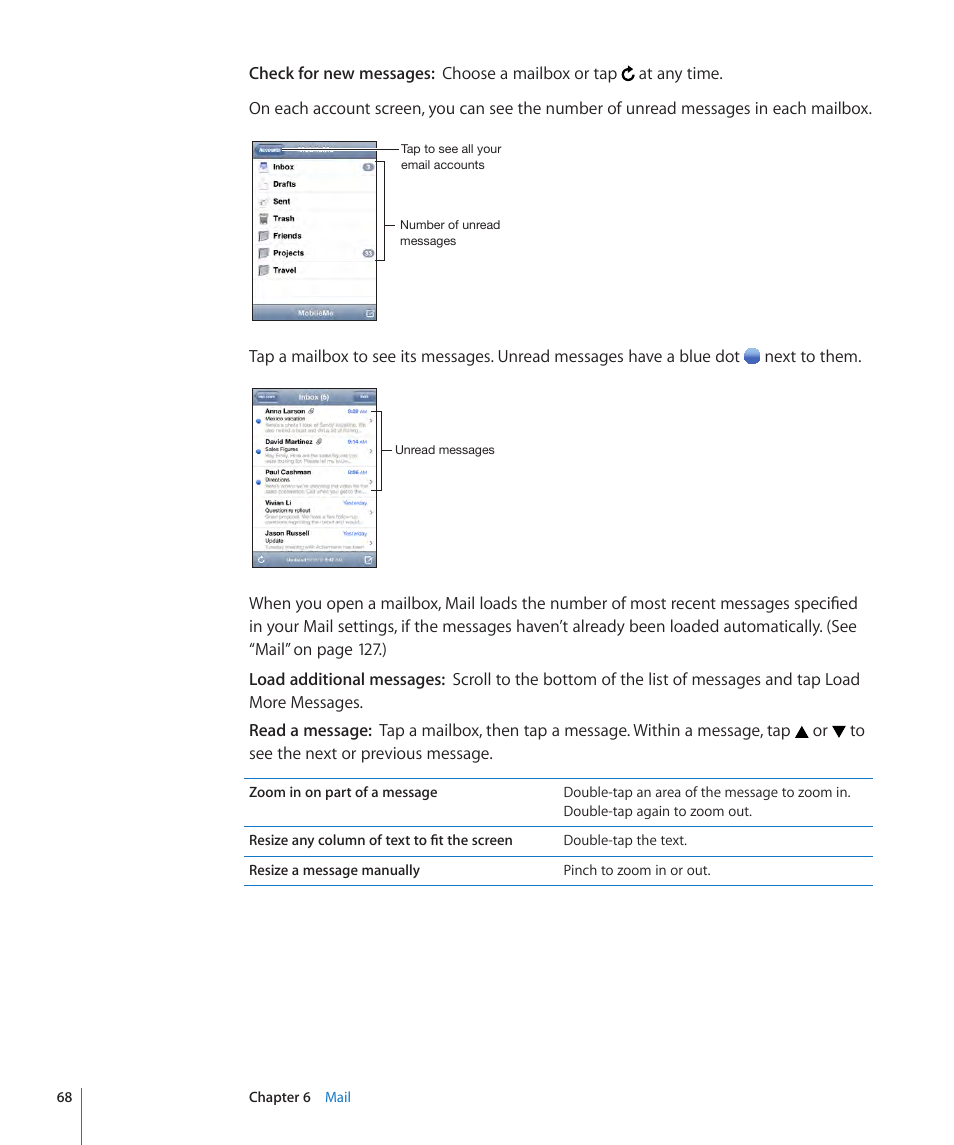 Apple iPod touch iOS 3.1 User Manual | Page 68 / 169