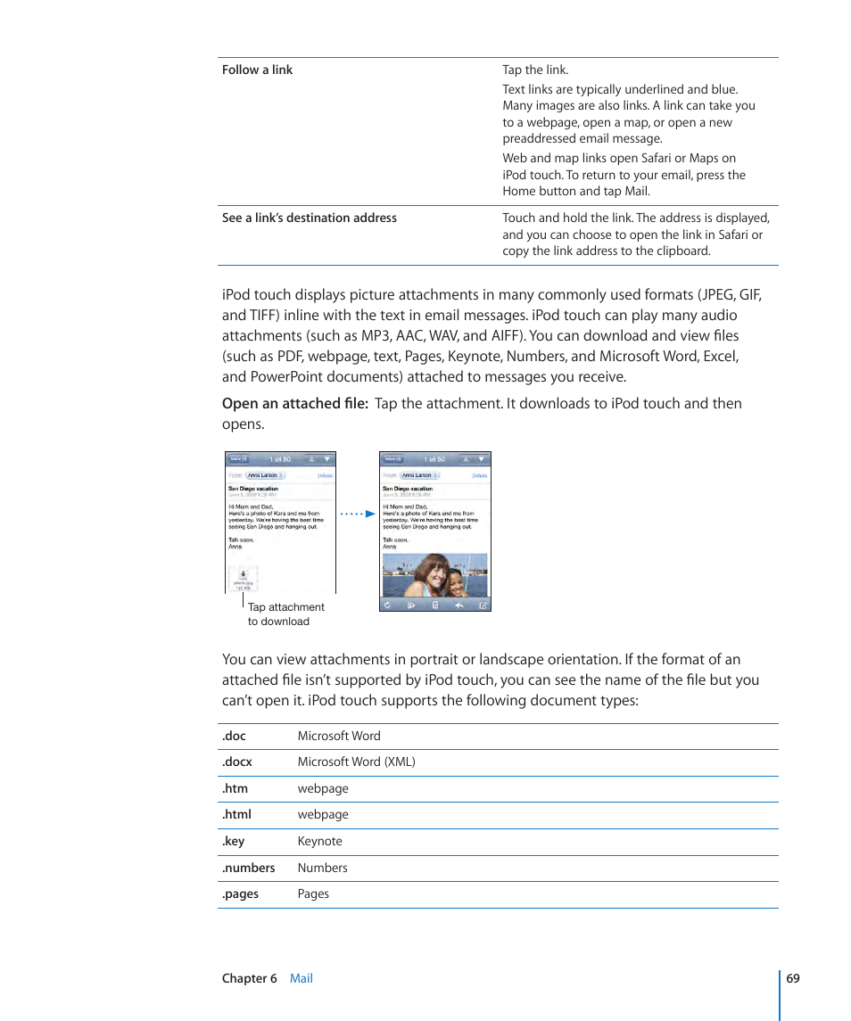 Apple iPod touch iOS 3.1 User Manual | Page 69 / 169