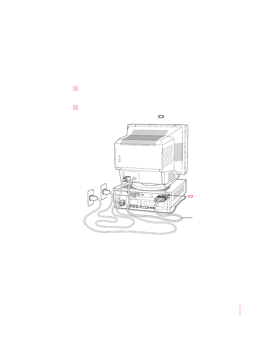 Connecting the monitor cable | Apple Power Macintosh 6200 Series User Manual | Page 14 / 121