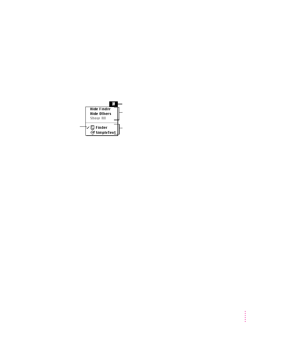 Working with several programs at a time, Finding out which programs are open, Switching programs | Apple Power Macintosh 6200 Series User Manual | Page 45 / 121