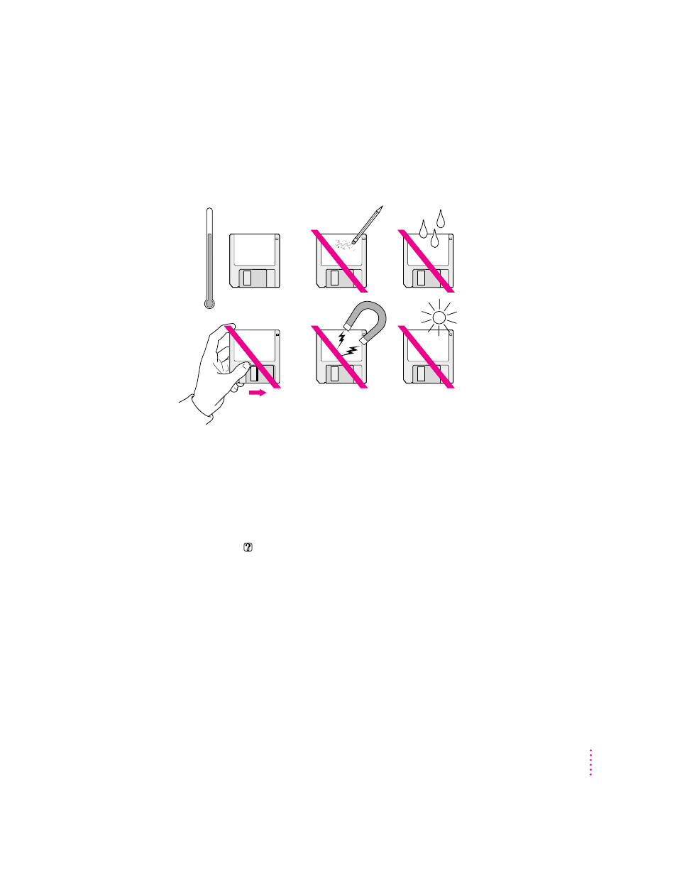 Handling floppy disks ejecting a disk | Apple Power Macintosh 6200 Series User Manual | Page 93 / 121