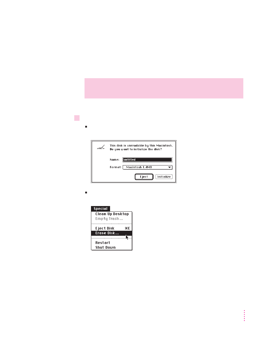 Creating a blank dos-format disk | Apple Macintosh PowerBook 150 User Manual | Page 137 / 164