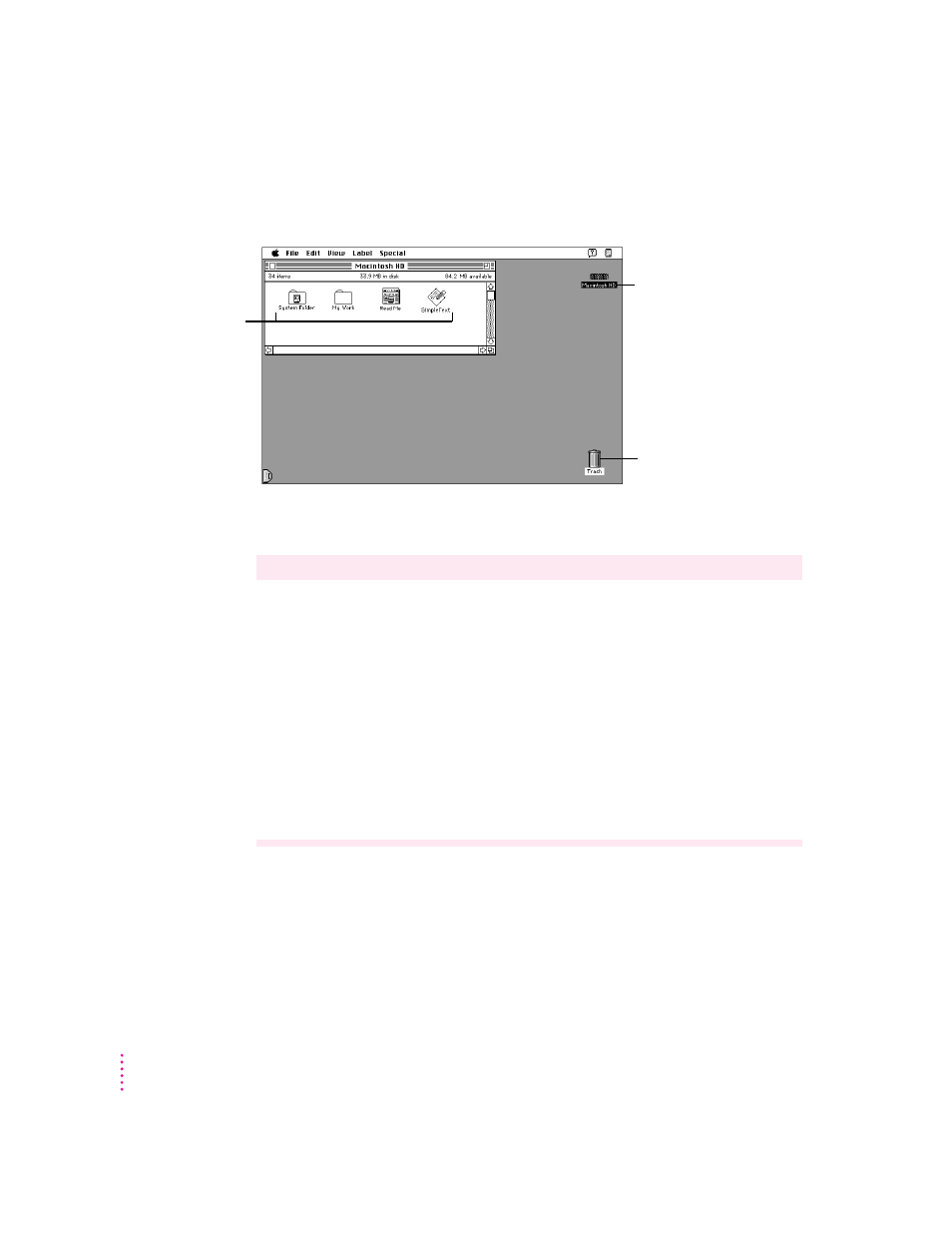 Working with icons, Selecting icons | Apple Macintosh PowerBook 150 User Manual | Page 49 / 164
