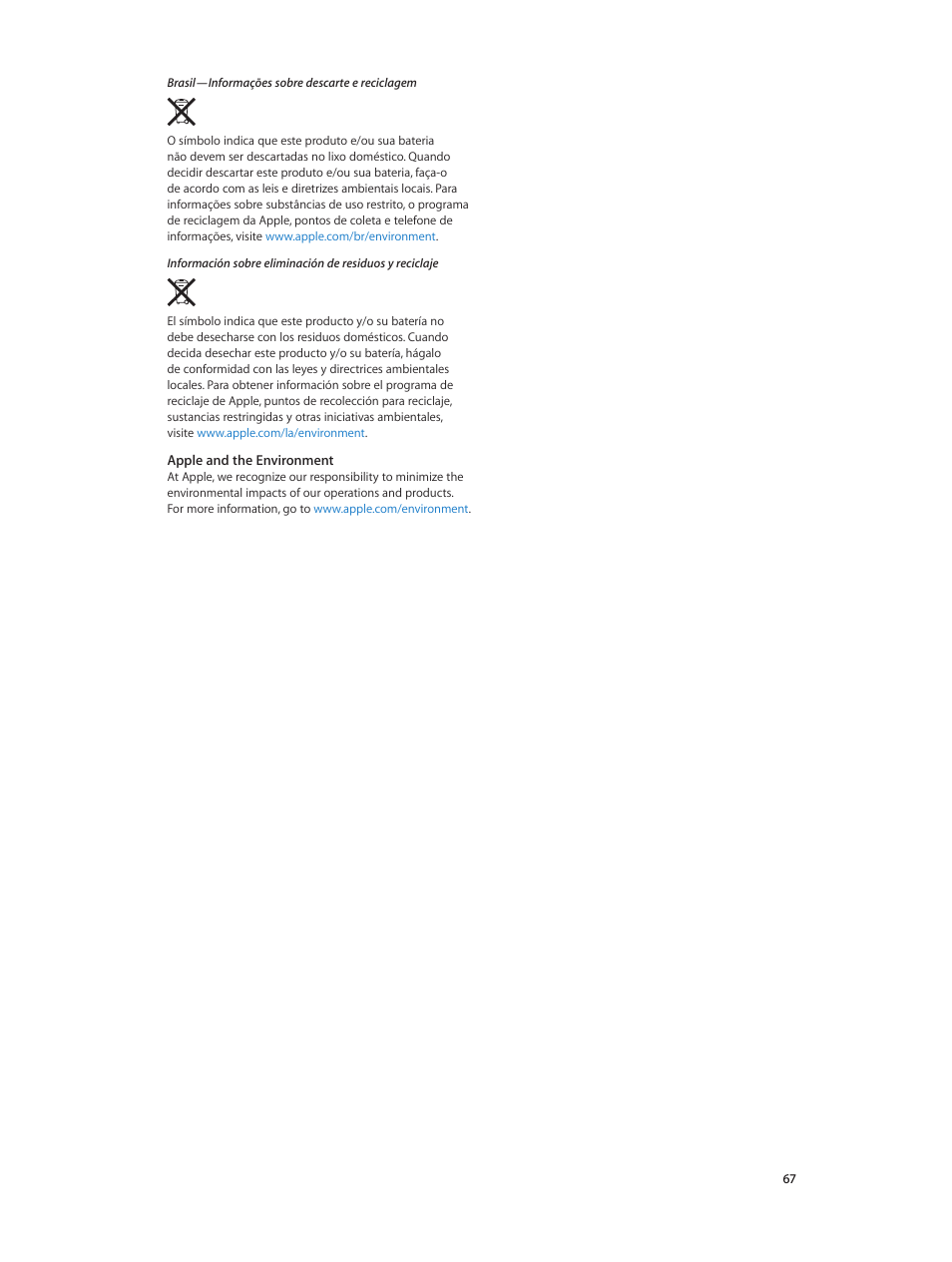 Apple iPod nano (7th generation) User Manual | Page 67 / 68