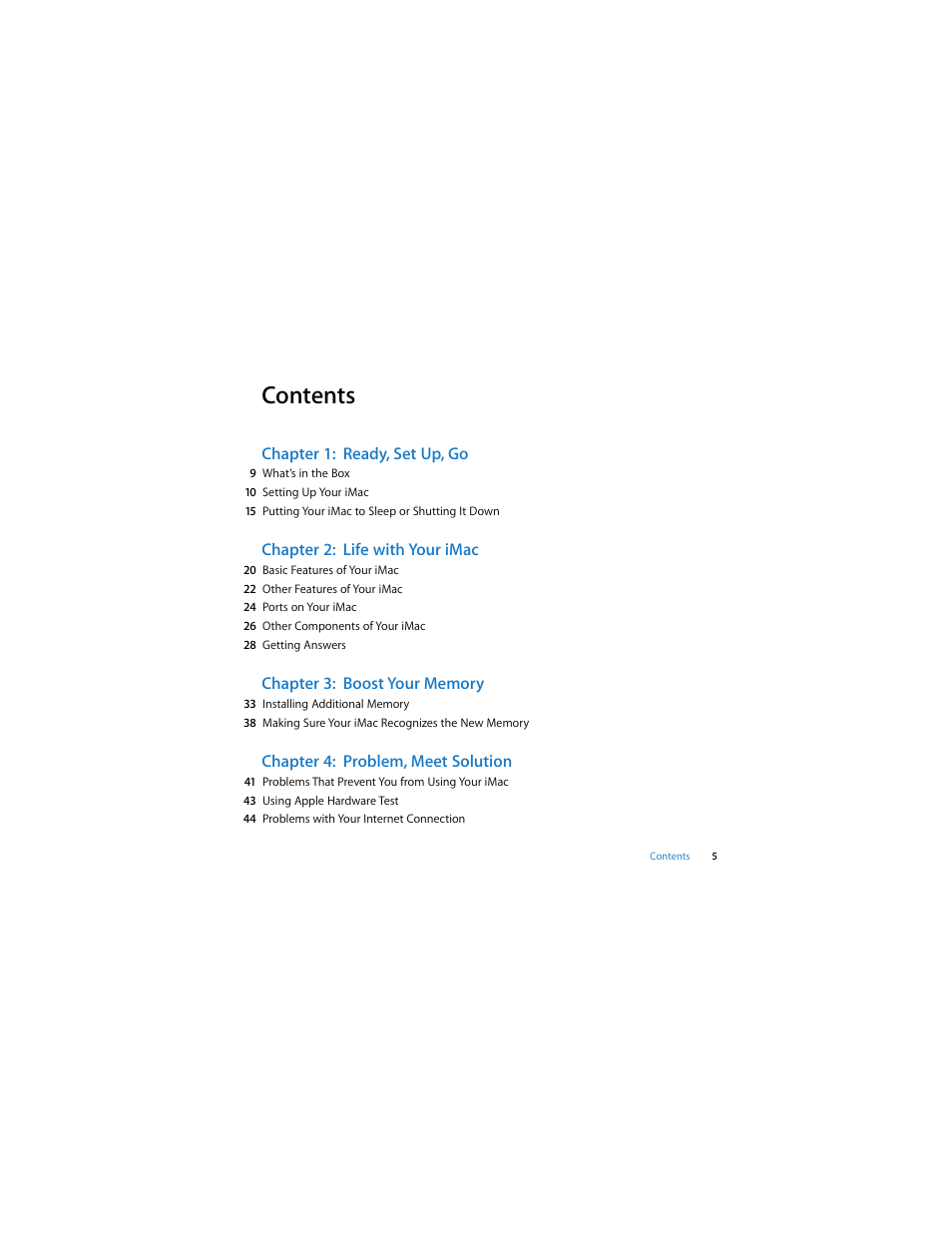 Apple Intel-based iMac (Mid 2007) User Manual | Page 5 / 76