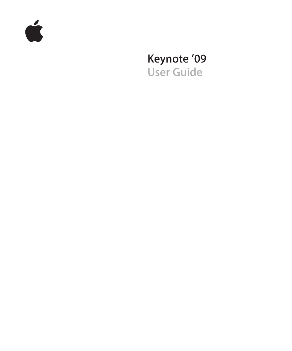 Apple Keynote '09 User Manual | 247 pages