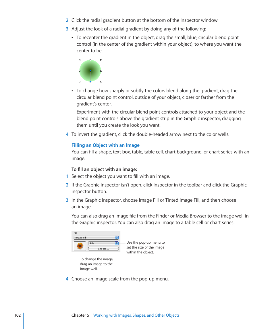Filling an object with an image | Apple Keynote '09 User Manual | Page 102 / 247