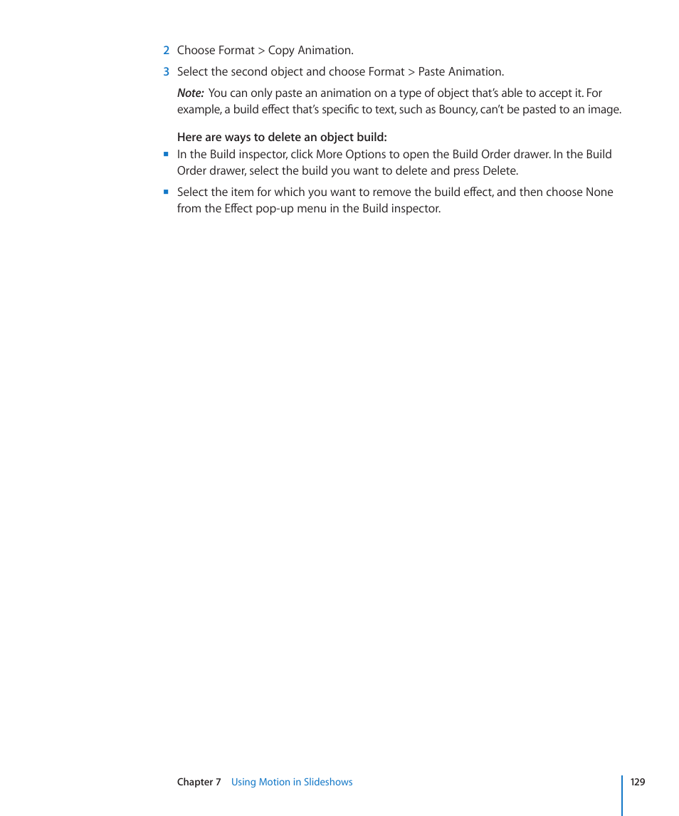 Apple Keynote '09 User Manual | Page 129 / 247