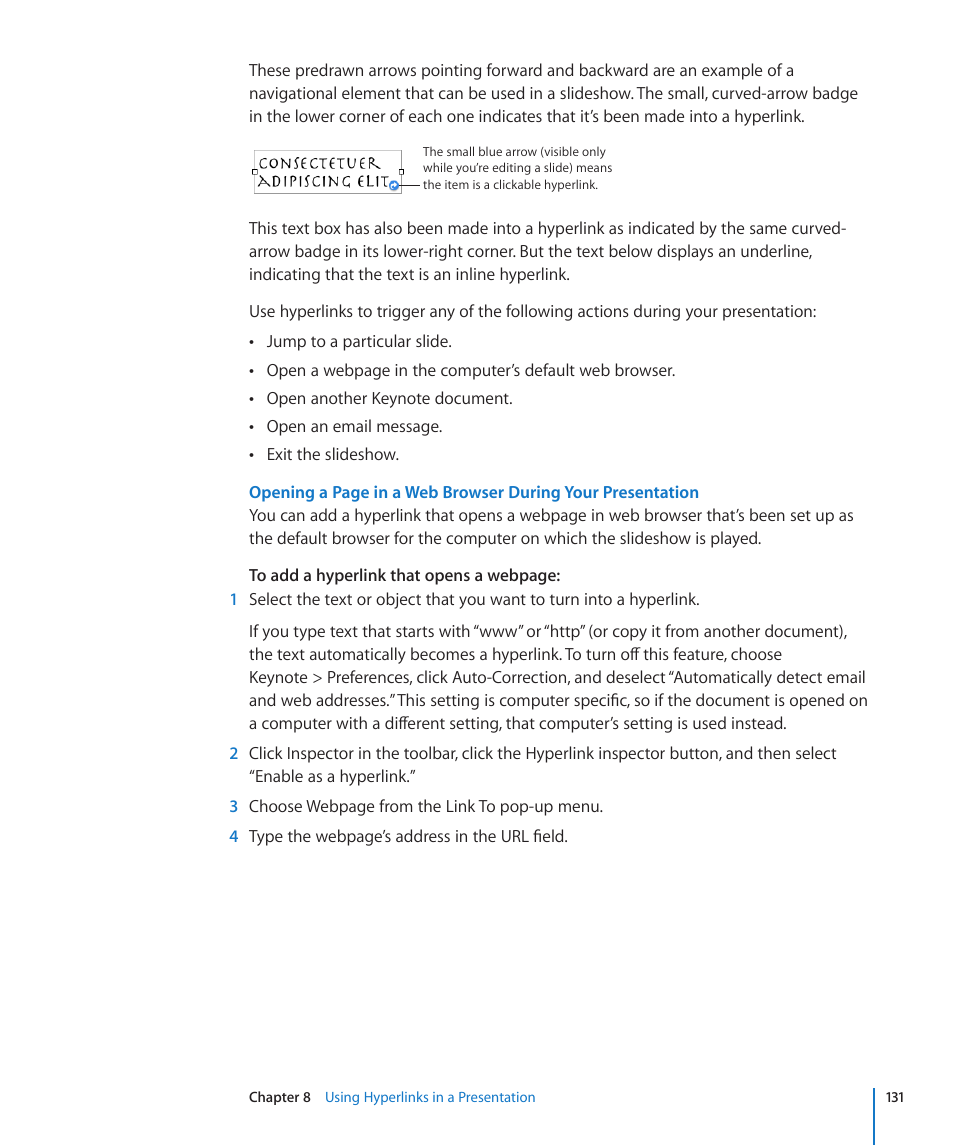 Apple Keynote '09 User Manual | Page 131 / 247