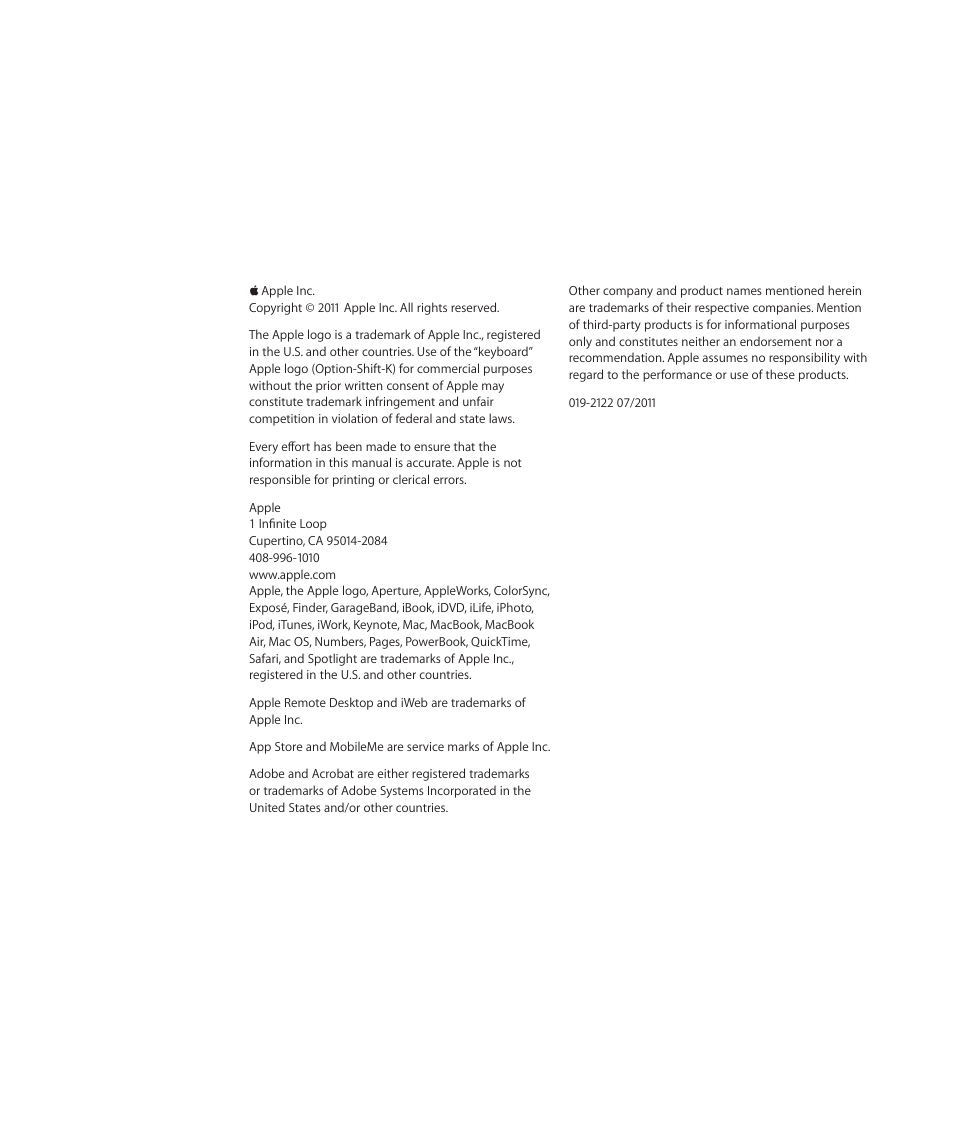 Apple Keynote '09 User Manual | Page 2 / 247