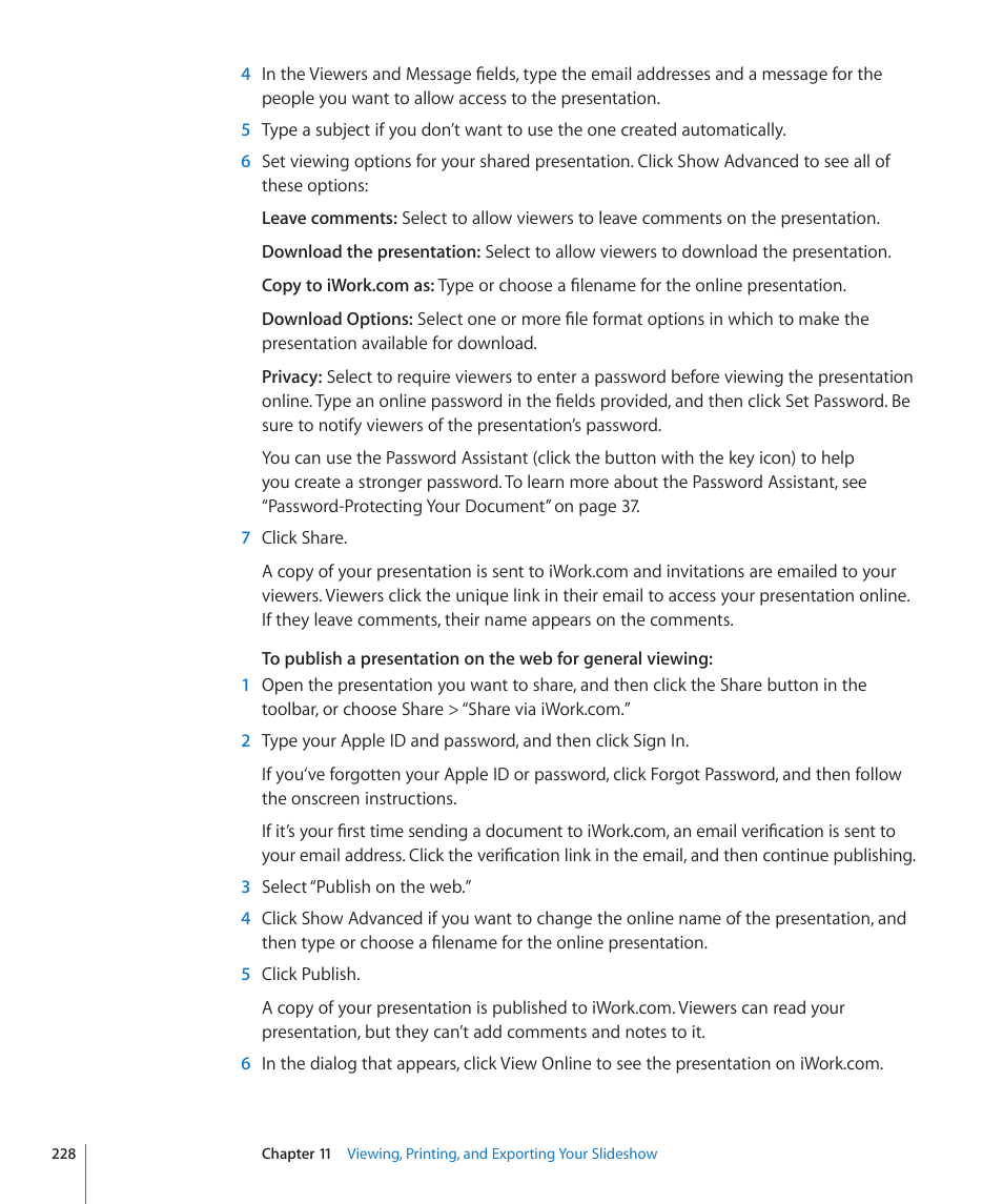 Apple Keynote '09 User Manual | Page 228 / 247