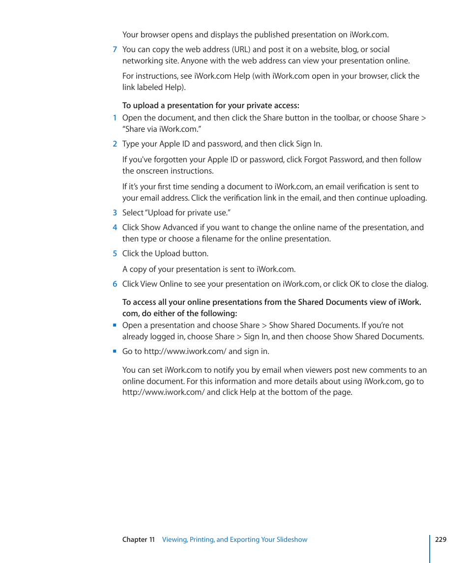 Apple Keynote '09 User Manual | Page 229 / 247