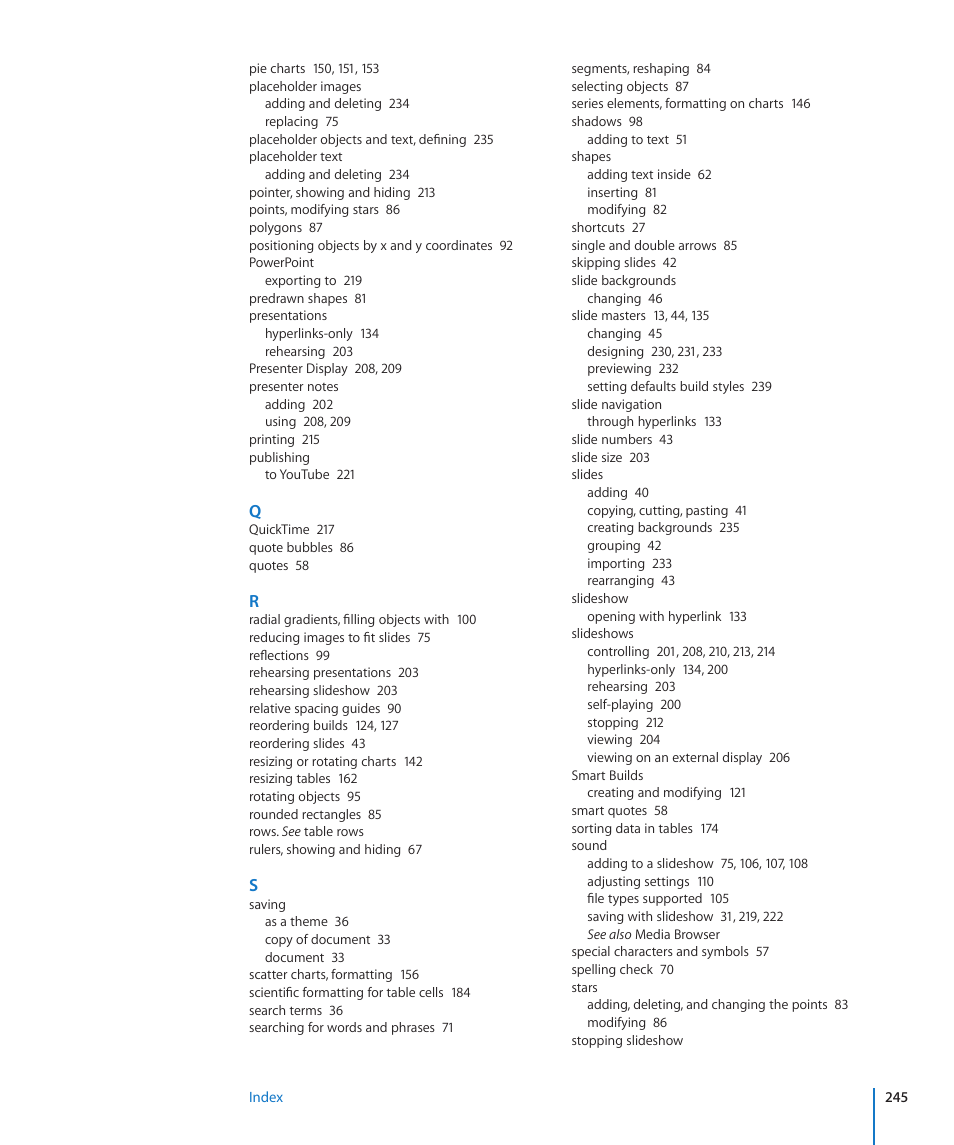 Apple Keynote '09 User Manual | Page 245 / 247