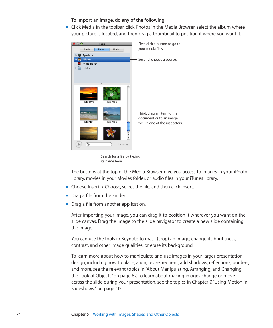 Apple Keynote '09 User Manual | Page 74 / 247