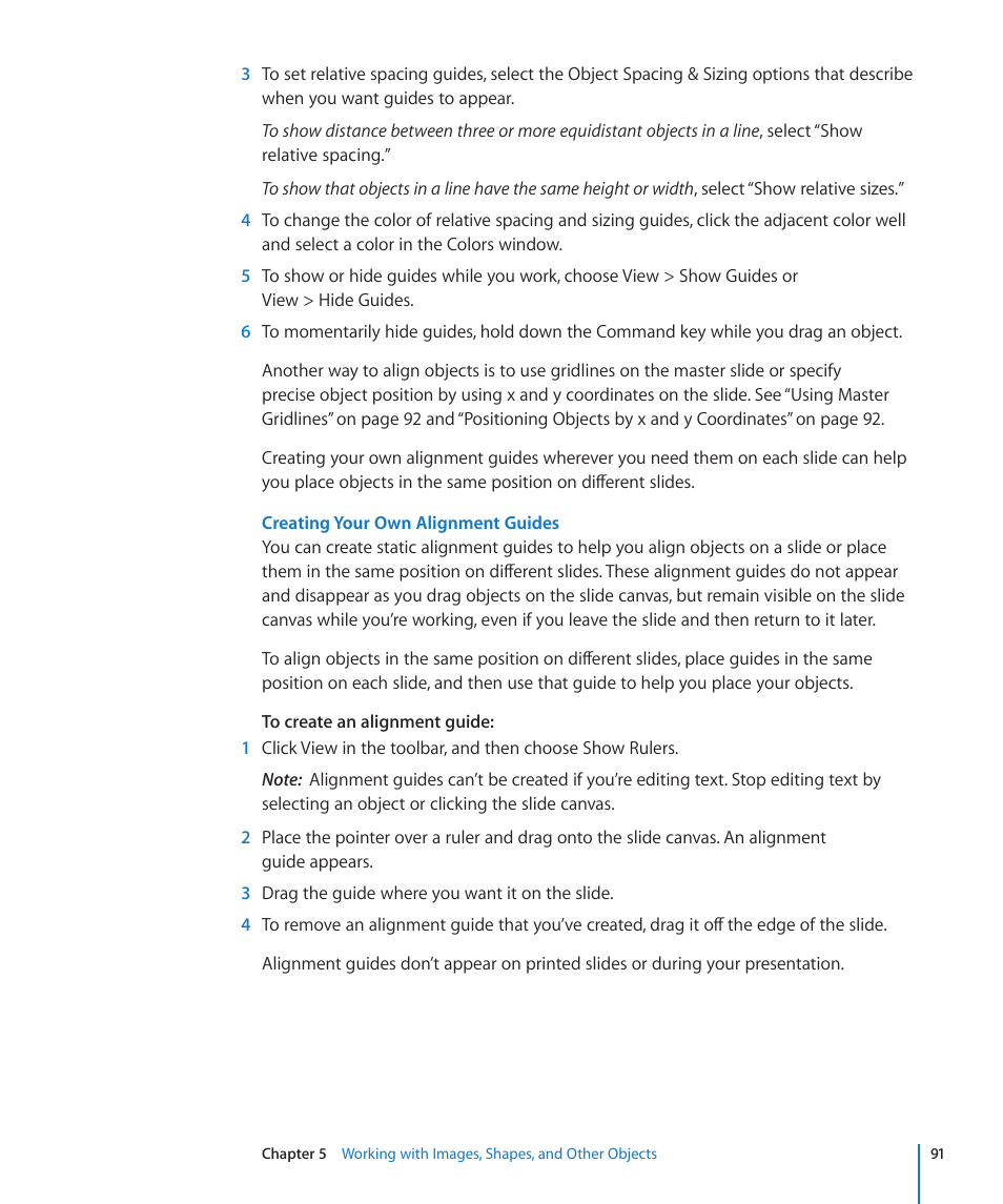 Apple Keynote '09 User Manual | Page 91 / 247