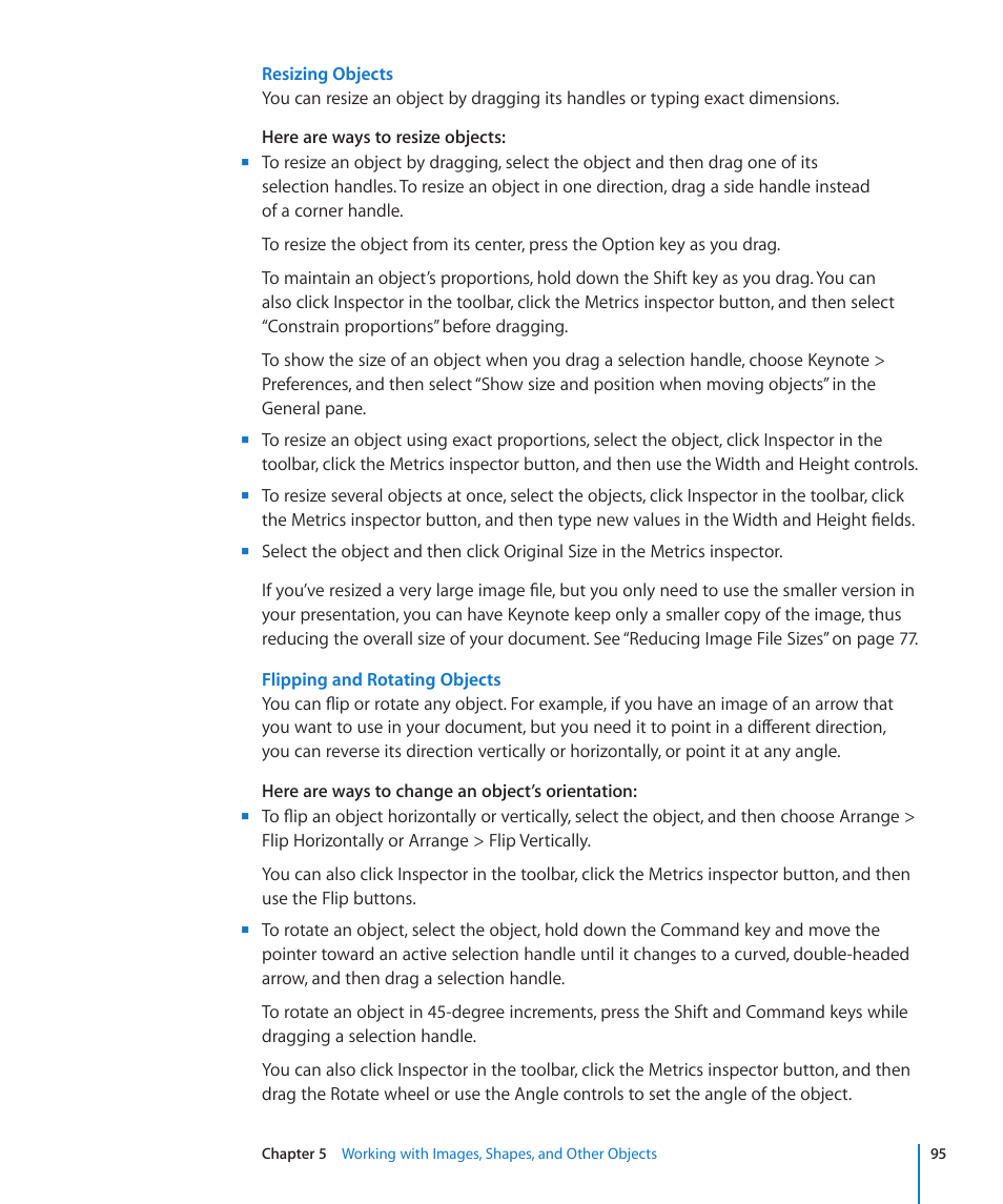 Apple Keynote '09 User Manual | Page 95 / 247