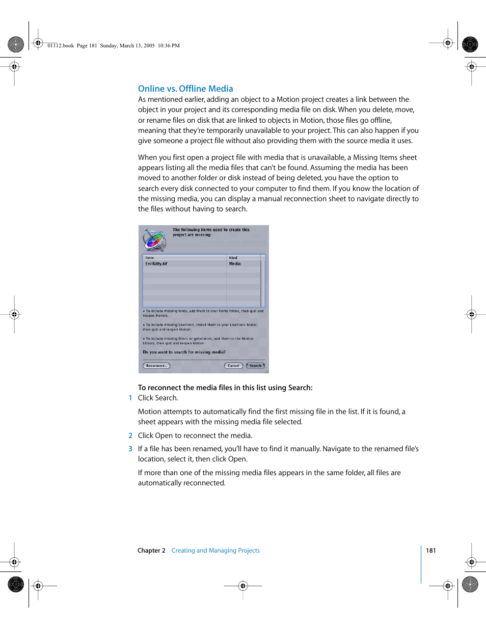 Online vs. offline media | Apple Motion 2 User Manual | Page 181 / 999